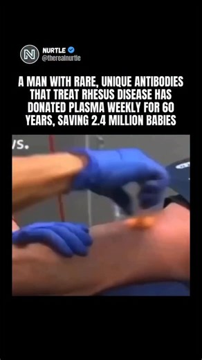 Nurtle on Instagram: "James Harrison was an Australian blood donor whose plasma contained a rare antibody known as anti-D, used to prevent hemolytic disease of the fetus and newborn, a condition caused by Rhesus incompatibility during pregnancy. After receiving a massive blood transfusion following lung surgery at age 14, Harrison developed the antibody naturally. He began donating plasma at 18 and continued almost every week for more than 60 years, becoming one of the most frequent blood donors