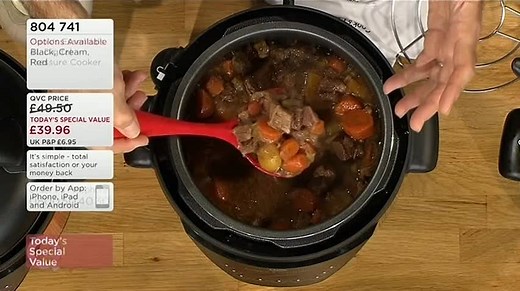 Don't miss out on Today's Special Value Pressure Cooker from Cook's Essentials. This fantastic product comes in 3 different colours and comes with 6 accessories to create the perfect meal! The 4Litre pressure cooker can saute, slow cook, steam and even allows you to cook rice and rissottos to perfection http://ow.ly/XAXke | QVC