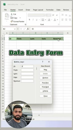 Data Entry In Ms Excel Shortcut Key #ExcelTips #ExcelTutorial #learnexcel #shorts