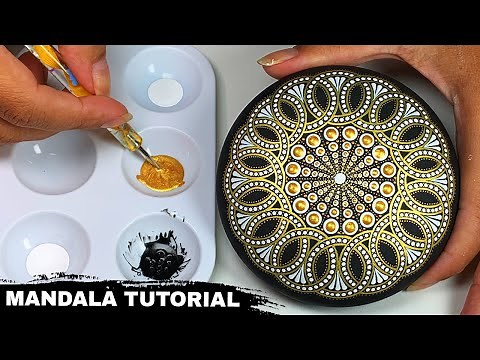 Mandala Art Dot Painting Rocks Painted Stones | How to Paint Mandala for Beginners Tutorial #mandala