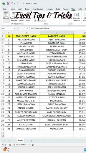 Excel Tips & Tricks🔥🔥 #viralvideo #exceltips #trending #trendingshorts #windows #tipsandtricks#reels