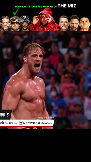 Top 6 The Miz Last 6 PPV Matchs #wwe #wwewrestler #themiz