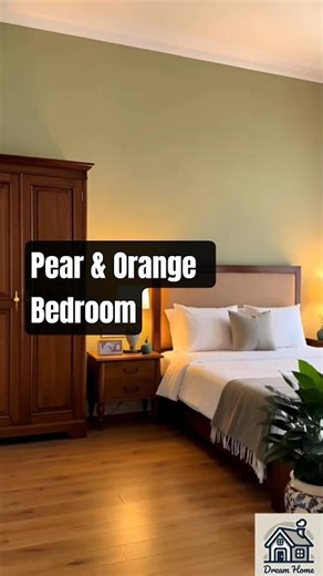 Pear & Orange Painted Bedroom