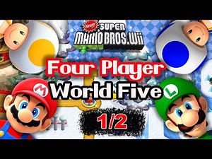 Newer Super Mario Bros. Wii – 100% Multiplayer (4 Players) World 5 1/2 | 2021