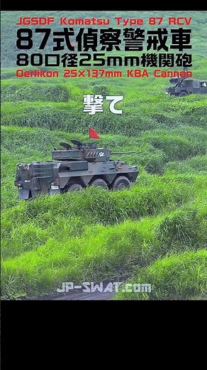 【25mm機関砲による威力偵察】87式偵察警戒車（87RCV）実弾射撃（陸上自衛隊 富士総合火力演習）Japan's Type 87 RCV 25mm Oerlikon KBA Autocannon