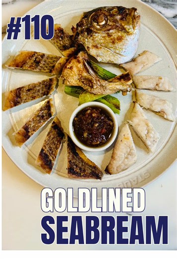 COOKING EVERY FISH IN THE WORLD 🐟 🌍 Episode 110 - Goldlined Seabream / Tarwhine • BIN: Rhabdosargus sarba FR: Sargue doré DE: Jibbet nich ESP: Sargo dorado SRB-CRO: Nema ;( AR: Gabit / gorgofan / jerjafan / kabeet JP: Hedai • Ingredients (serves 2): 1 x 800 gr - 1 kg whole sea bream Marinade: 25 ml white wine 25 ml olive oil XO Sauce: 50 gr pancetta 75 gr canned tuna 75 gr brown shrimp 8 anchovy fillets 75 gr shallots 15 gr garlic cloves 1/2 tsp chilli flakes 1-2 tbsp sherry 1 lemon zest 150 m