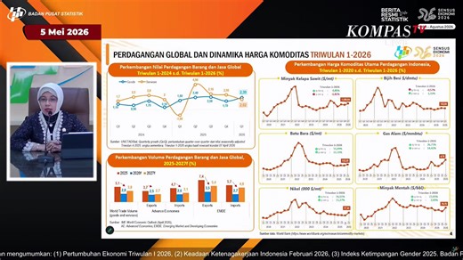 [Full] BPS ungkap ekonomi Indonesia tumbuh 5,61 persen di triwulan I 2026, ini pendongraknya