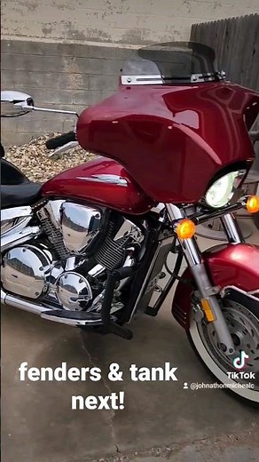 Bags & Fairing is done! #motorcycle #bike #honda #vtx1300 #vtx