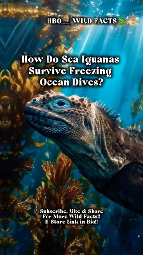 How Do Sea Iguanas Survive Freezing Ocean Dives? #facts #animals #animalfacts