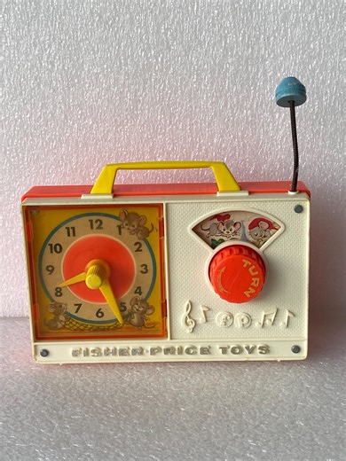 1970s Vintage Fisher-price Music Box Clock Radio Toy Made in Switzerland - Etsy