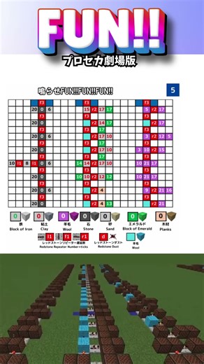 劇場版プロセカ「FUN!!」のマイクラ音ブロック演奏の作り方 Minecraft Noteblock Tutorial