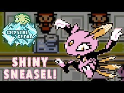 Shiny Sneasel in Pokemon Crystal Clear! 424 Encounters/53 SRs - Shiny Playthrough (Part 4)