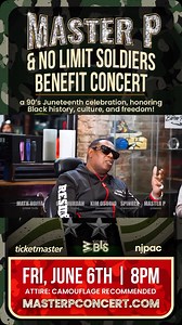 30K views · 2.3K reactions | “Make Em Say Ughh!” Master P Benefit Concert June 6th in New Jersey. The more we make, the more we give @ticketmaster | Master P | Facebook