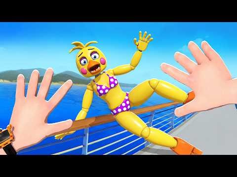 Throwing FNAF Animatronics OFF A CRUISE SHIP! Bonelab VR