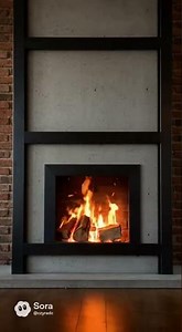 Industrial style fireplace loop