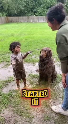 Kid vs Dog: Who Made the Mud Mess?! 😂 (Wholesome Family Comedy)