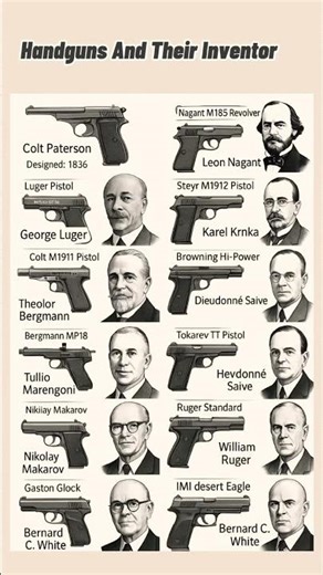 Famous Handguns & Their Inventors | History of Firearms?