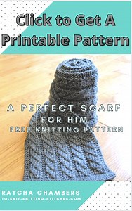 A perfect scarf for him is a must knit scarf for your special someone