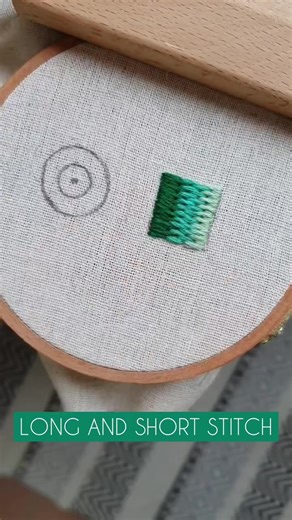 How To Do A Long And Short Stitch - Embroidery Tutorial🪡 🧵The long and short stitch is a series of straight stitches that interlock to fill in a larger shape. This embroidery fill stitch allows for a smooth transition of colors, giving the piece a blended effect. At a first sight it seems hard to understand how to perform long&short stitch, so I hope that my tutorial will help you to clear it up! #embroiderystitches #embroiderytutorial #howtoembroider #howtoembriodery #shortandlongstitich