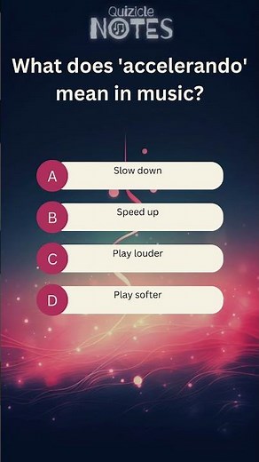 Music Quiz: What does 'accelerando' mean in music?