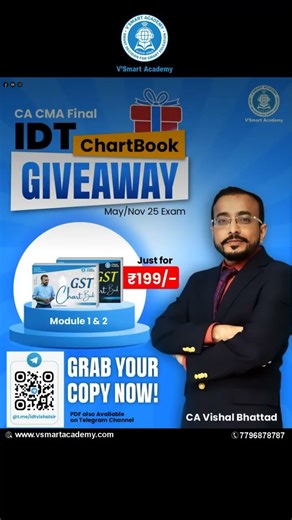 🎁IDT ChartBook Giveaway for CA/CMA Final Students! | Vsmart Academy