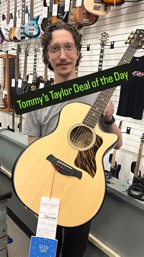 Tommy’s Taylor Deal of the Day: Taylor 314ce Builders Edition 50th Anniversary Model! While we have many different Taylor guitars on sale right now for their holiday prices, none matches this beautiful guitar. Listed at $2999, we are making it down another $250! You won’t find better deals than at Make N Music Frederick! Mnmfrederick.com 301-882-6622 #taylorguitars #guitar #sale #acousicguitar | M 'N' M Frederick