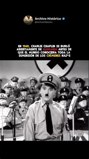 Chaplin ridiculizó a Hitler #datohistorico #curiosidadeshistoricas #ww2 #historia #guerra #history