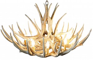 Mule Deer 12 Faux Antler Chandelier | Cast Horn Designs