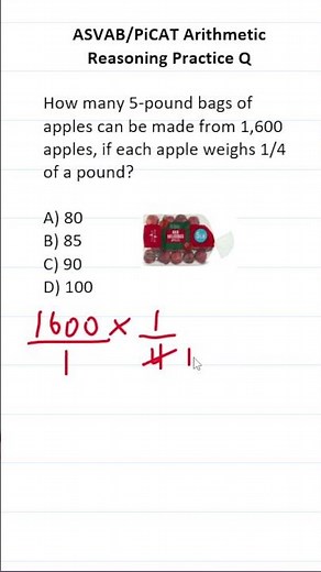 ASVAB/PiCAT Arithmetic Reasoning Practice Test Q: Multiply Fractions #acetheasvab with #grammarhero