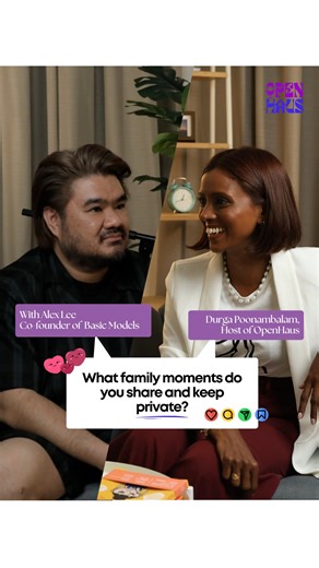 OpenHaus on Instagram: "Not everything you see online shows the full picture especially when it comes to family life. Behind every post is love, lessons, and all the messy, beautiful moments in between. 💜 Watch the full episode S10E1, now streaming on Youtube & Spotify (Link in Bio).🎬 #openhaus #podcast #singapore #basicmodels #family"