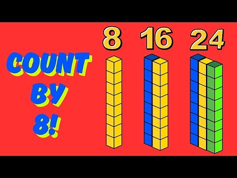 Count by 8 | Skip counting by 8 | 8 times table | Learn to count by 8
