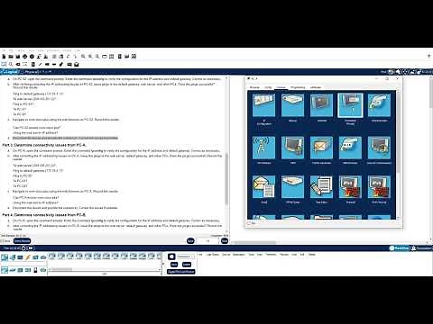 NetAcad ITN Packet Tracer 17.7.6: Troubleshoot Connectivity Issues