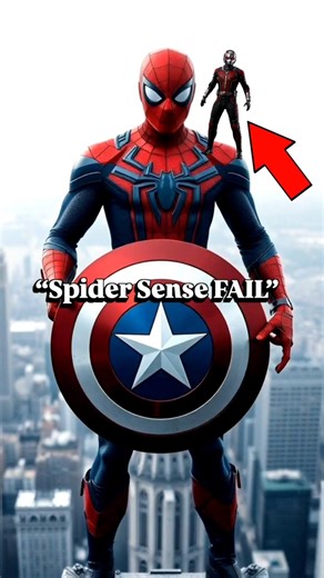Spider-Sense Failed Against THIS?#spiderman #captainamerica #marvel