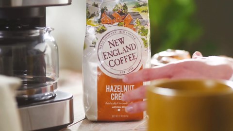 New England Coffee Ground Coffee, Donut Shop Blend Medium Roast, 11oz Bag (Pack of 1)