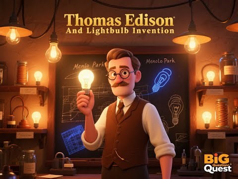 Thomas Edison Lightbulb Invention | Who Invented The Light Bulb | Edison Biography For Kids