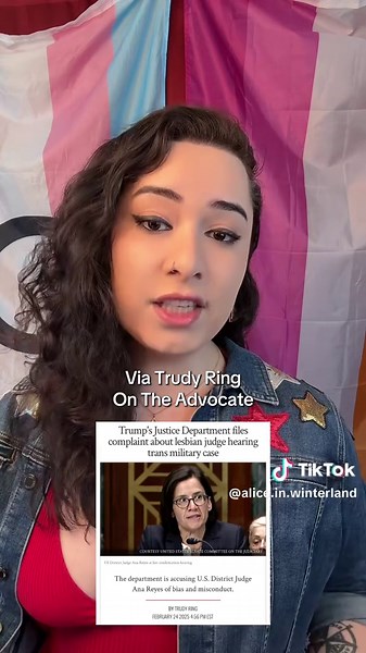 Because they’ve been getting humiliated, trump’s #doj has filed a complaint against judge #anareyes because they think she is biased. This is despite her simply doing her job. It could also be because they view her orientation, being a #lesbian as some kind of bias. Judge Reyes is simply hearing the case against the #transmilitaryban which is both unconstitutional and a new #lavenderscare where they are once again purging queer people from their jobs in the most disrespectful way possible.