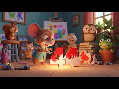 The Mouse Who Painted Numbers | Fun Nursery Rhyme Song for Kids