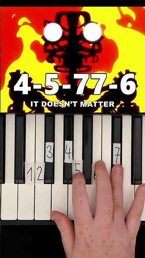 Five Nights at Freddy's It Doesn't Matter - The Living Tombstone Piano Tutorial