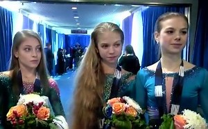 【花样滑冰】2017-18 JGPF 赛后采访|Alexandra Trusova,Alena Kostornaia,Anastasia Tarakanova