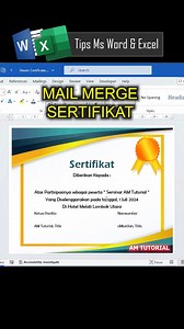 mailing #microsoftword #belajarngetik #belajarexcel #tipsexcel #tutorialkomputer | AM Tutorial