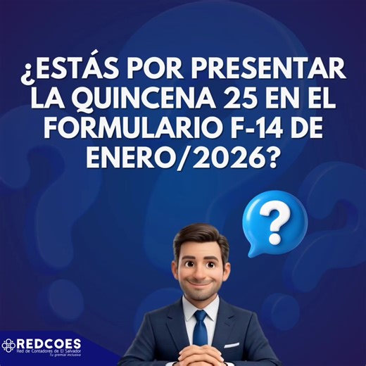 ¿𝗘𝘀𝘁𝗮́𝘀 𝗽𝗼𝗿 𝗽𝗿𝗲𝘀𝗲𝗻𝘁𝗮𝗿 𝗹𝗮 𝗤𝘂𝗶𝗻𝗰𝗲𝗻𝗮 𝟮𝟱 𝗲𝗻 𝗲𝗹 𝗳𝗼𝗿𝗺𝘂𝗹𝗮𝗿𝗶𝗼 𝗙-𝟭𝟰 𝗱𝗲 𝗲𝗻𝗲𝗿𝗼/𝟮𝟬𝟮𝟲? REDCOES y JRecinos Profesional ponen a tu disposición una herramienta gratuita, práctica y actualizada, diseñada para la correcta declaración de la Quincena 25, que genera automáticamente el archivo CSV, ayudándote a ahorrar tiempo, reducir errores y cumplir correctamente con tus obligaciones tributarias. 💻 Disponible en la Biblioteca – Herramientas JRecinos Profesi