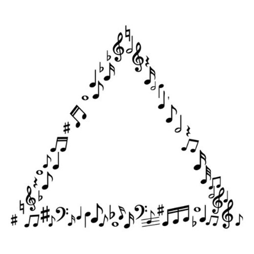 Music Notes Svg, Musical Notes Triangle Svg, Music Symbols Svg, Music Notes Svg Clipart, Vector, Silhouette, Instant Download - Etsy