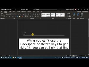 How to Delete Horizontal Lines in Microsoft Word That Won't Go Away