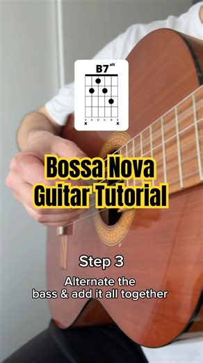 Learn Bossa Nova on the guitar in 3 EASY steps! #guitar #tutorial #bossanova