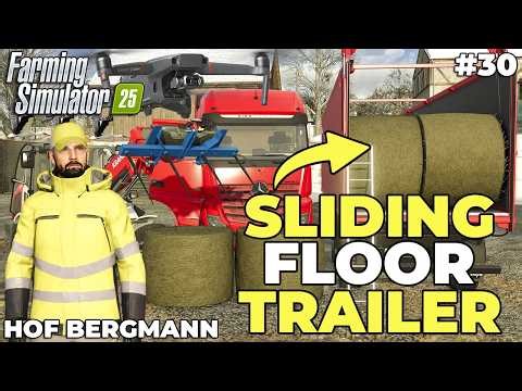 THIS IS HOW YOU LOAD BALES IN A SLIDING FLOOR TRAILER! | Hof Bergmann | Farming Simulator 25 | EP 29