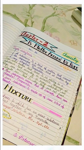 Class 9 science chapter 2 Is matter around us pure? handwritten notes #short