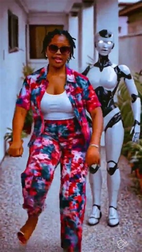 My Robot was shocked to see my dancing energy #dance #robodance #aivideo