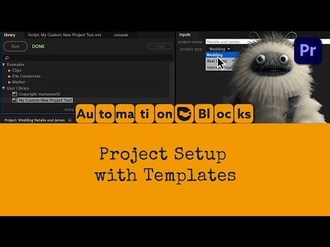 Efficient Project Setup: Templates + Automation Blocks in Premiere Pro