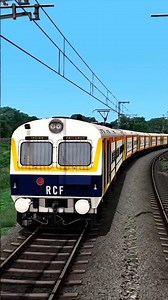 Two train close call accident at curve tracks 😱 Train Simulator, ICF MEMU Train Crash #train #shorts