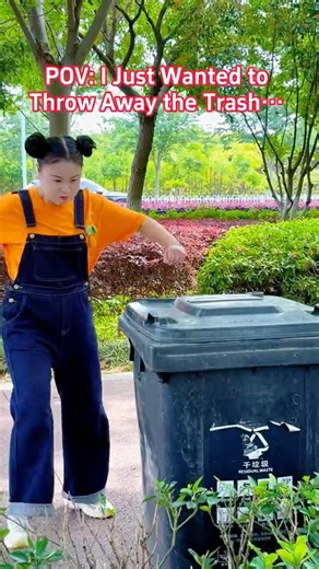 POV: I Just Wanted to Throw Away the Trash😭 #funny #shorts #comedy #Celine_MissBunBun